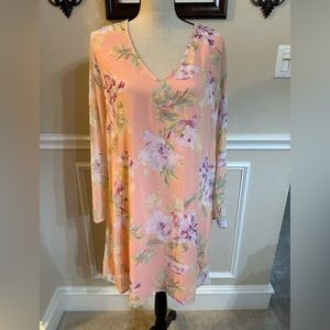 Pinkblush Maternity Dress Size Small Turquoise Peach Floral. Lined  Beautiful!